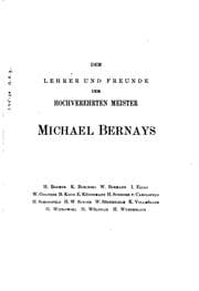 Tapa de Studien zur Litteraturgeschichte: Michael Bernays gewidmet von Schülern und Freunden
