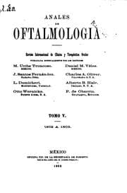 Tapa de Anales de oftalmologia: Periódico internacional de clínica y terapéutica ocular