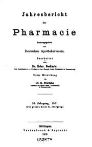 Tapa de Jahresbericht der Pharmazie