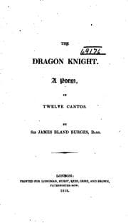 Tapa de The Dragon Knight: A Poem, in Twelve Cantos