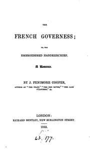 Tapa de The French governess; or, The embroidered handkerchief