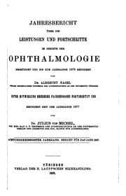 Tapa de Jahresbericht über die Leistungen und Fortschritte im Gebiete der Ophthalmologie