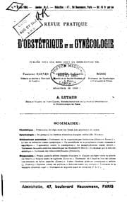 Tapa de Revue pratique d'obstétrique et de gynécologie