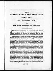 Tapa de The Canadian Land and Emigration Company's townships and the back country of Ontario