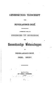 Tapa de Geneeskundig tijdschrift voor Nederlandsch-Indie