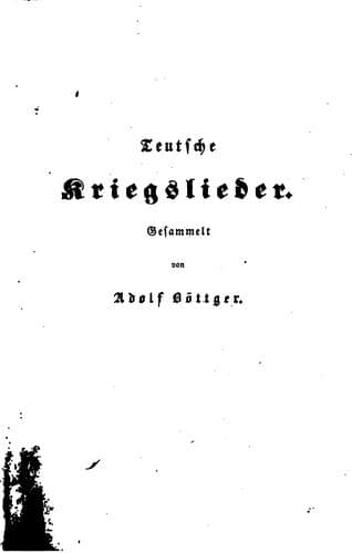Tapa de Teutsche Kriegslieder