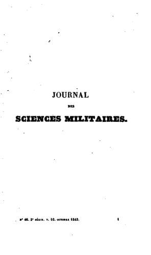 Tapa de Journal des sciences militaires