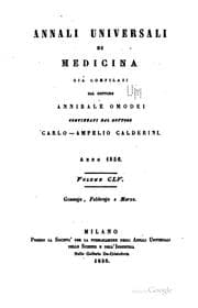Tapa de Annali universali di medicina