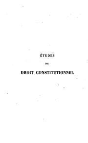 Tapa de Études de droit constitutionnel: France, Angleterre, États-Unis