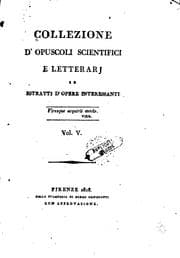 Tapa de Collezione d'opuscoli scientifici e letterari ed estratti d'opere interessanti