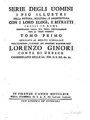 Tapa de Serie degli uomini i più illustri nella pittura, scultura, e architettura ...