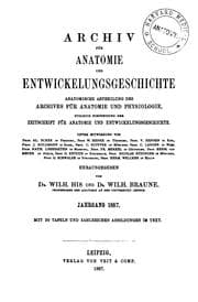 Tapa de Archiv für Anatomie und Entwickelungsgeschichte
