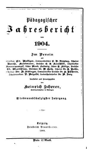 Tapa de Paedagogischer Jahresbericht...