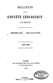Tapa de Bulletin / Societe geologique de France