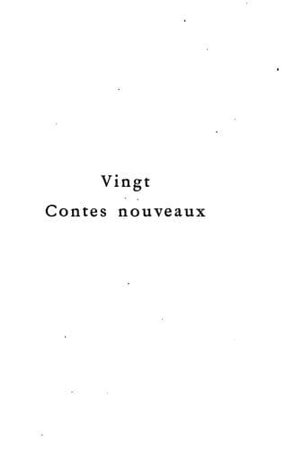Tapa de Vingt contes nouveaux