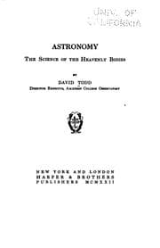 Tapa de Astronomy: The Science of the Heavenly Bodies