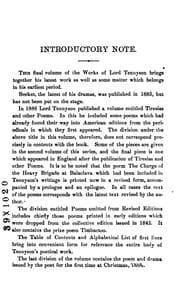 Tapa de The works of Alfred Lord Tennyson, poet laureate