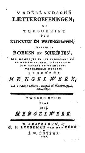 Tapa de Vaderlandsche letter-oefeningen