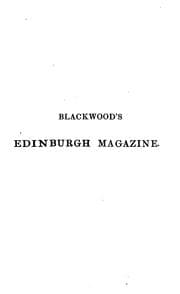 Tapa de The Edinburgh monthly magazine [afterw.] Blackwood's Edinburgh magazine ...