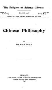 Tapa de Chapters of Chinese Philosophy