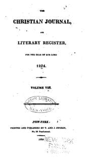 Tapa de The Christian Journal, and Literary Register