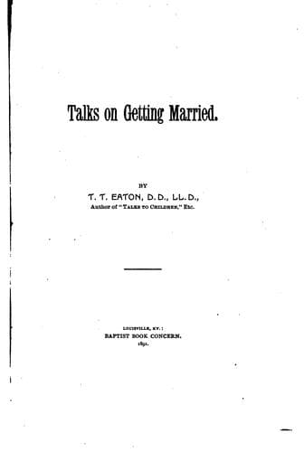 Tapa de Talks on Getting Married