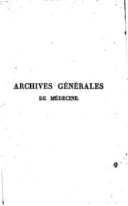 Tapa de Archives générales de médecine