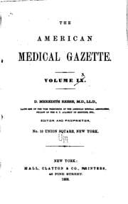 Tapa de American Medical Gazette and Journal of Health