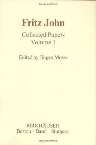 Tapa de Fritz John: Collected Papers