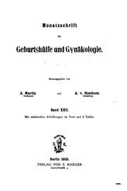 Tapa de Monatsschrift für Geburtshülfe und Gynäkologie