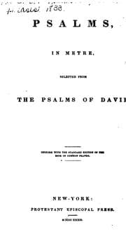 Tapa de Psalms, in Meter, Selected from the Psalms of David: Uniform with the Standard Edition of the ...