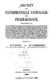 Tapa de Archiv fuer experimentelle pathologie und pharmakologie