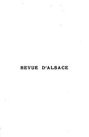 Tapa de Revue d'Alsace