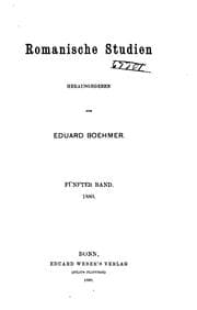 Tapa de Romanische Studien