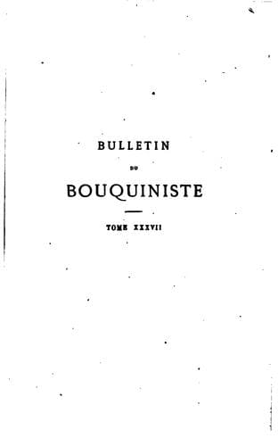 Tapa de Bulletin du bouquiniste