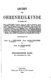 Tapa de Archiv für Ohrenheilkunde