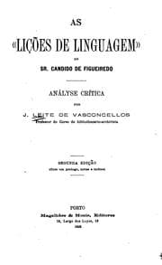 Tapa de As Lições de linguagem do Sr. Candido de Figueiredo: anályse crítica