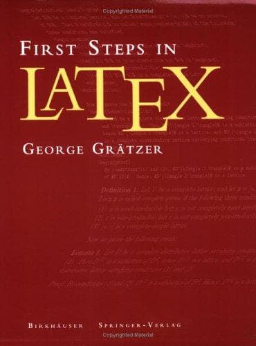 Tapa de First steps in LATEX