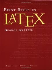 Tapa de First steps in LATEX
