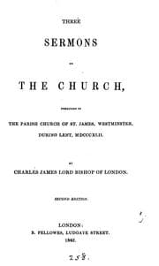 Tapa de Three sermons on the Church