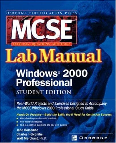 Tapa de MCSE Windows 2000 Professional lab manual