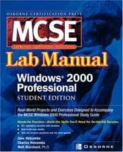 Tapa de MCSE Windows 2000 Professional lab manual