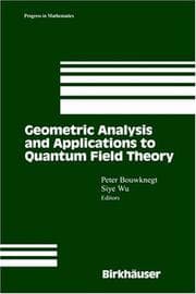 Tapa de Geometric Analysis and Applications to Quantum Field Theory