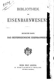 Tapa de Das österreichische Eisenbahnrecht