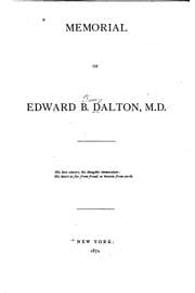 Tapa de Memorial of E.B. Dalton, M.D.