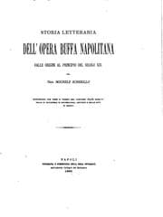 Tapa de Storia letteraria dell'opera buffa napolitana dalle origini al principio del secolo XIX