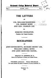 Tapa de Richmond College Historical Papers