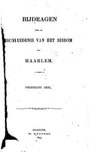 Tapa de Haarlemsche bijdragen: bouwstoffen voor de geschiedenis van het bisdom Haarlem
