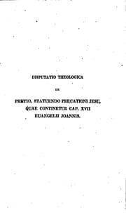 Tapa de Disputatio Theologica Inauguralis de Pretio Statuendo Precationijesu, Quae Continetur Cap. XVII ...