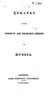 Tapa de Pamphlets on Russia: XIXth Cent